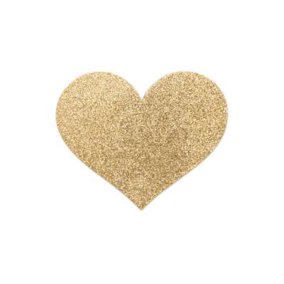 BIJOUX INDISCRETS - FLASH GOLDEN HEART NIPPLE COVERS