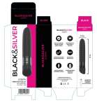 BLACK &amp; SILVER - Joseph USB-ladattava vibraattori LED-näytöllä, musta