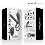 BLACK & SILVER - Ripley ladattava värisevä rengas kaukosäätimellä, musta