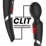 BLACK&SILVER - BECK WAND AND SUCTION CUP 2 IN 1 SILICONE