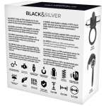 BLACK&SILVER - BURTON RECHARGEABLE RING 10 VIBRATION MODES