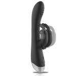 BLACK&SILVER - DJ. ADAM RECHARGEABLE SILICONE RABBIT STIMULATOR BLACK