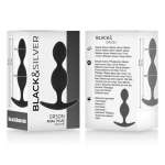 BLACK&SILVER - ORSON PLUG SILICONE 2 ANAL WAVES 9 CM