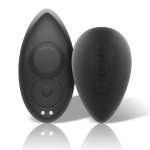 BLACK&SILVER - PRESTON RECHARGEABLE SILICONE VIBRATOR PANTIE BLACK