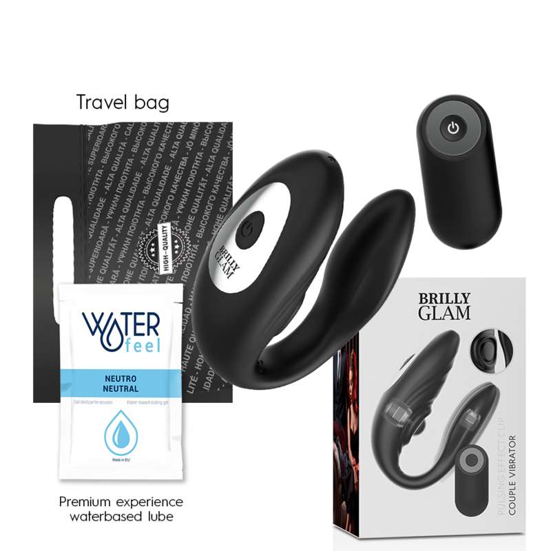 BRILLY GLAM - COUPLE PULSING & VIBRATING REMOTE CONTROL BRILLY GLAM - COUPLE PULSING & VIBRATING REMOTE CONTROL