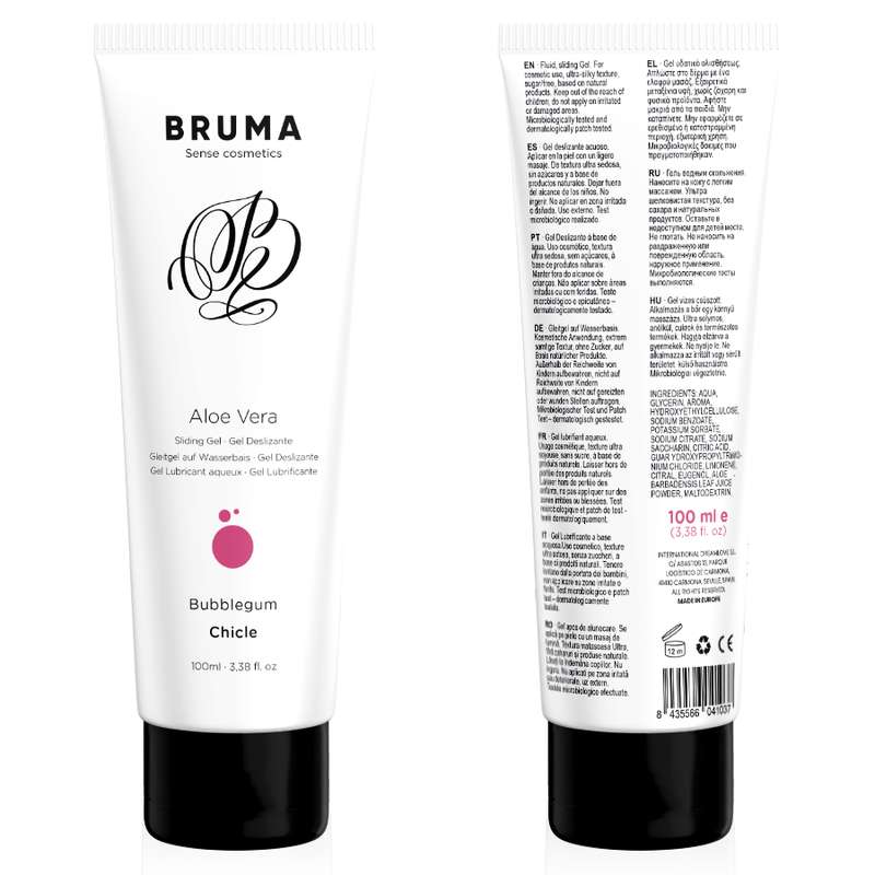 BRUMA - ALOE VERA SLIDING GEL BUBBLEGUM FLAVOR 100 ML BRUMA - ALOE VERA SLIDING GEL BUBBLEGUM FLAVOR 100 ML