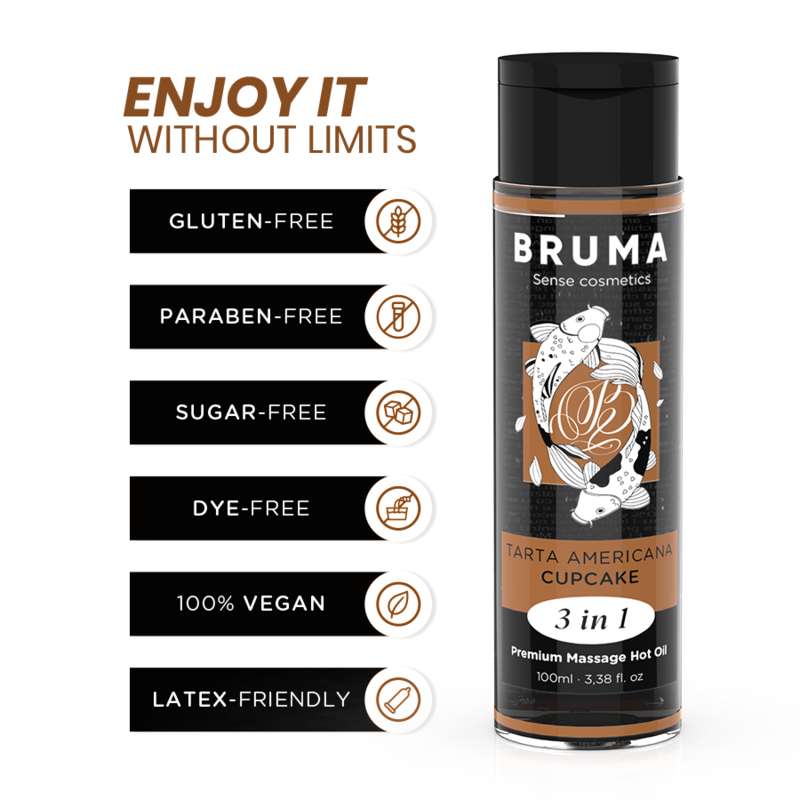 BRUMA - PREMIUM MASSAGE HOT OIL CUPCAKE 3 IN 1 - 100 ML BRUMA - PREMIUM MASSAGE HOT OIL CUPCAKE 3 IN 1 - 100 ML