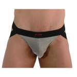 BURN - 001 JOCK SHINY BEIGE / BLACK S