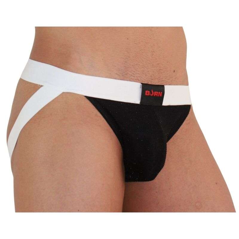 BURN - 004 JOCK SHINY BLACK / WHITE S BURN - 004 JOCK SHINY BLACK / WHITE S
