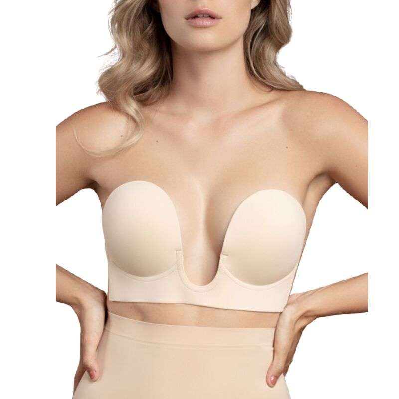 BYE-BRA - BRA WITHOUT HANDLES SHAPE U BEIGE CUP B BYE-BRA - BRA WITHOUT HANDLES SHAPE U BEIGE CUP B