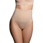 BYE-BRA - THONG STYLE SEAMLESS GIRDLE BEIGE SIZE XXL