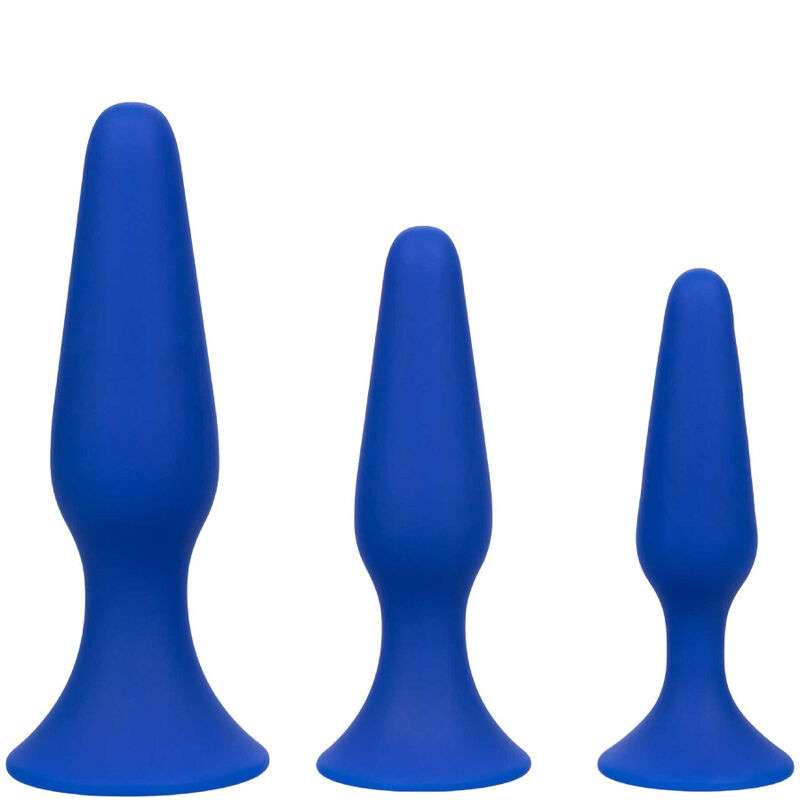 CALEXOTICS - ADMIRAL KIT 3 ANAL PLUG BLUE CALEXOTICS - ADMIRAL KIT 3 ANAL PLUG BLUE