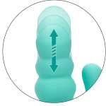 CALEXOTICS - DEL MAR DIVA VIBRATOR RABBIR AQUA GREEN BY CALIFORNIA DREAMING