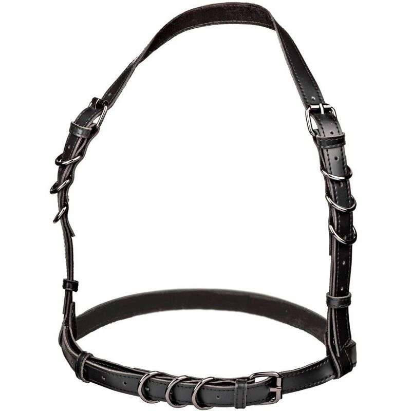 CALEXOTICS - EUPHORIA PLUS SIZE HALTER BUCKLE HARNESS BLACK CALEXOTICS - EUPHORIA PLUS SIZE HALTER BUCKLE HARNESS BLACK