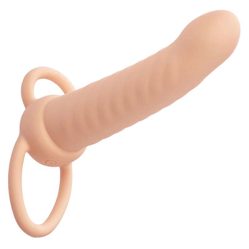 CALEXOTICS - MAXX RIBBED DUAL PENETRATOR 10 VIBRATIONS FLESH CALEXOTICS - MAXX RIBBED DUAL PENETRATOR 10 VIBRATIONS FLESH