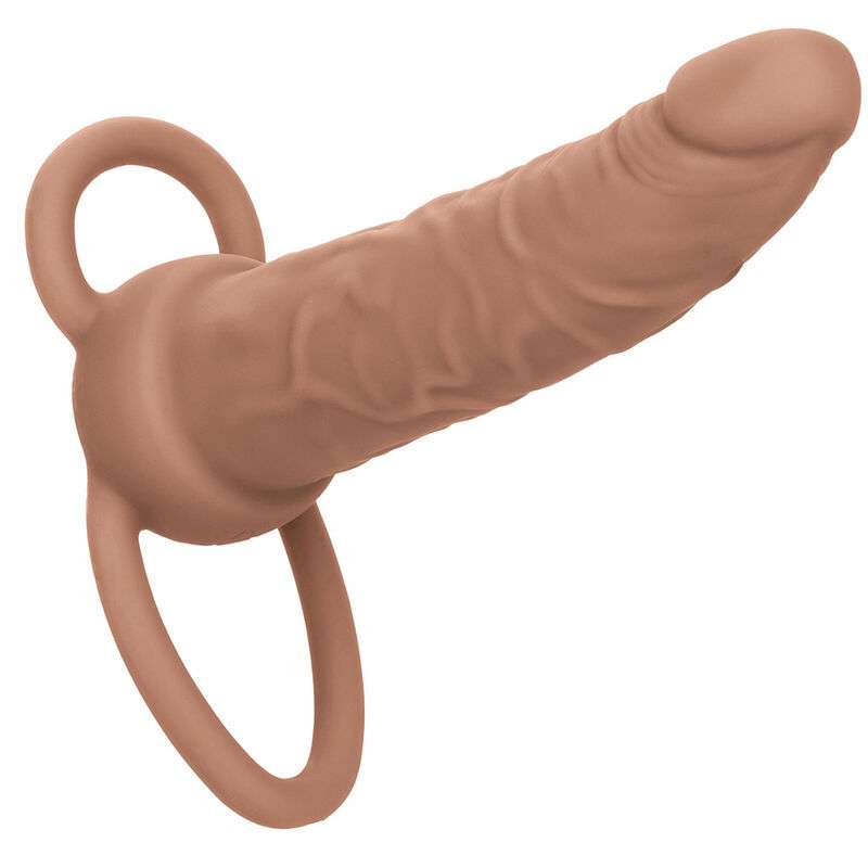 CALEXOTICS - PERFORMANCE MAXX RECHARGABLE DUAL PENETRATOR BROWN SKIN CALEXOTICS - PERFORMANCE MAXX RECHARGABLE DUAL PENETRATOR BROWN SKIN