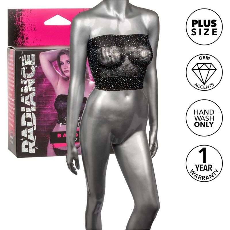 CALEXOTICS - RADIANCE BANDEAU TOP RHINE PLUS SIZE CALEXOTICS - RADIANCE BANDEAU TOP RHINE PLUS SIZE