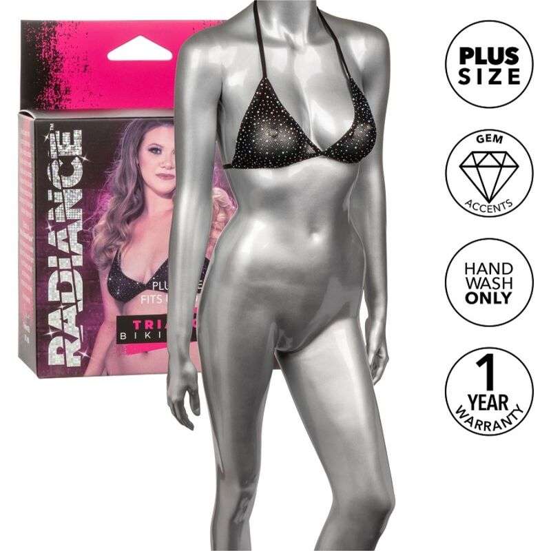 CALEXOTICS - RADIANCE TRIANGLE BIKINI TOP RHINE PLUS SIZE CALEXOTICS - RADIANCE TRIANGLE BIKINI TOP RHINE PLUS SIZE