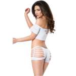 CHILIROSE - CR 3779 SET TWO PIECES WHITE S/M