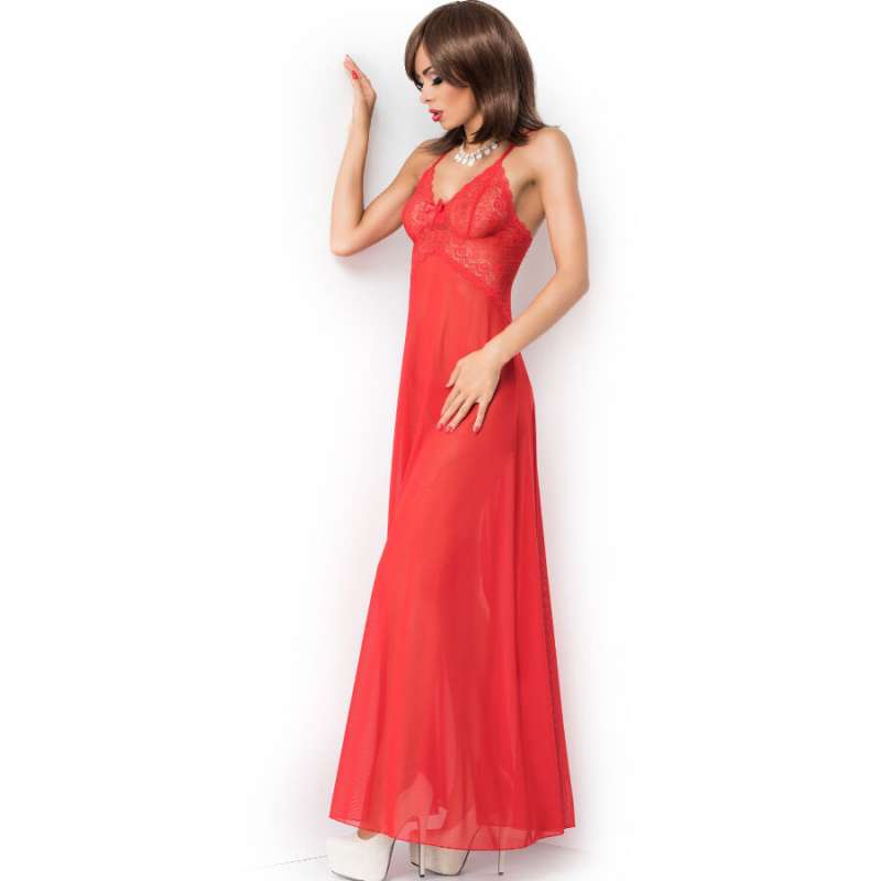 CHILIROSE - CR 3883 BABYDOLL LONG RED L/XL CHILIROSE - CR 3883 BABYDOLL LONG RED L/XL
