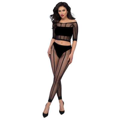 CHILIROSE - CR 4647 TOP & LEGGINS BLACK S/M CHILIROSE - CR 4647 TOP & LEGGINS BLACK S/M