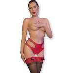 CHILIROSE - CR 4656 PANTIES CROTCHLESS RED L/XL