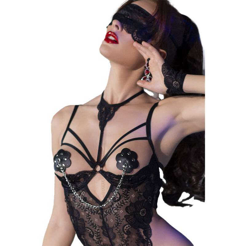 CHILIROSE - CR 4675 NIPPLE COVERS BLACK CHILIROSE - CR 4675 NIPPLE COVERS BLACK