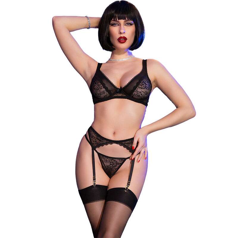 CHILIROSE - CR 4692 SET FOUR PIECES BLACK L CHILIROSE - CR 4692 SET FOUR PIECES BLACK L