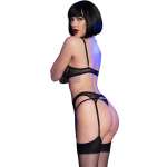 CHILIROSE - CR 4692 SET FOUR PIECES BLACK S