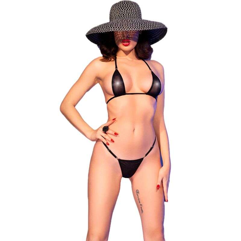 CHILIROSE - CR 4840 MICRO BIKINI BLACK S/M CHILIROSE - CR 4840 MICRO BIKINI BLACK S/M