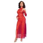 CHILIROSE - CR 4853 RED LACE DRESS WITH GLOVES L/XL