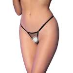 CHILIROSE - CR 4856 MICRO THONG MESH BLACK L/XL