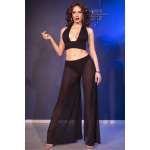 CHILIROSE - CR 4857 BLACK TOP AND PANTS SET SIZE S