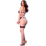 CHILIROSE - CR 4880 THREE PIECE SET BLACK & RED S