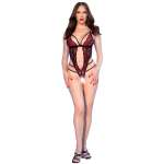CHILIROSE - CR 4889 RED FLORAL BODY S/M