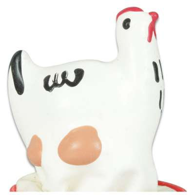 CONDOMERIE - HANDPAINTED NOVELTY CONDOMS CHICKEN WHITE