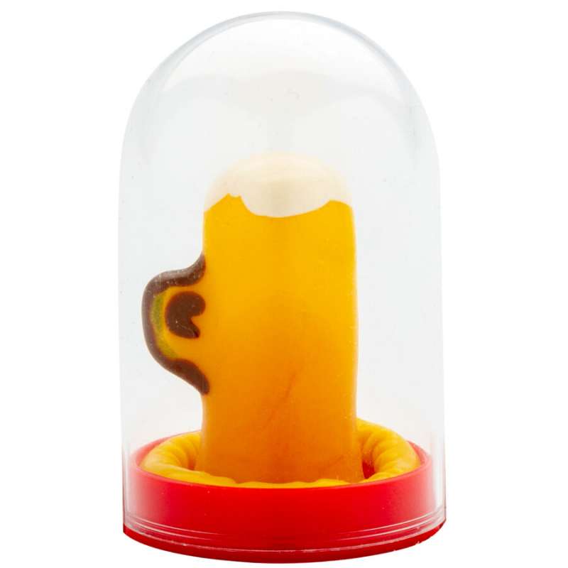 CONDOMERIE - HANDPAINTED NOVELTY CONDOMS GLASS OF BEER CONDOMERIE - HANDPAINTED NOVELTY CONDOMS GLASS OF BEER