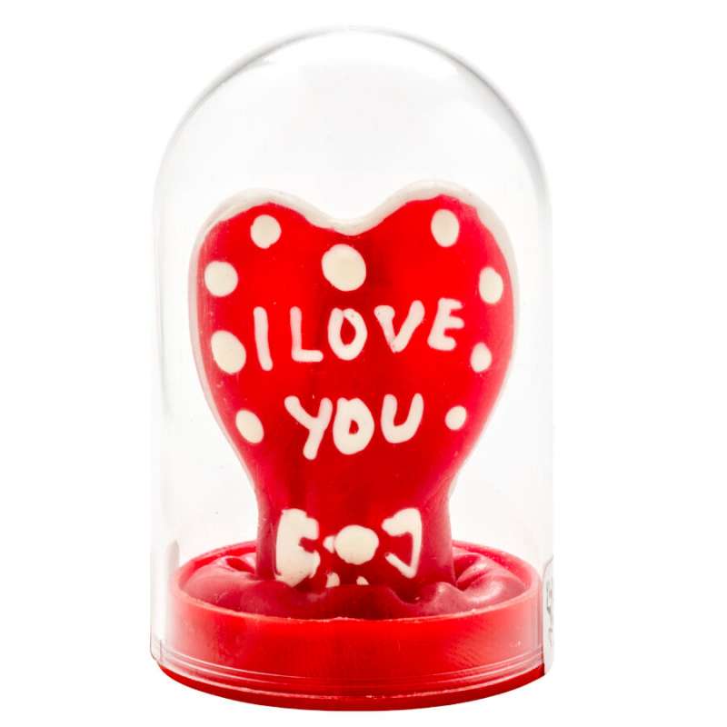 CONDOMERIE - HANDPAINTED NOVELTY CONDOMS HEART - I LOVE YOU MODEL 1 CONDOMERIE - HANDPAINTED NOVELTY CONDOMS HEART - I LOVE YOU MODEL 1