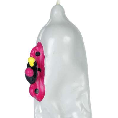 CONDOMERIE - HANDPAINTED NOVELTY CONDOMS MOTORBIKE XL