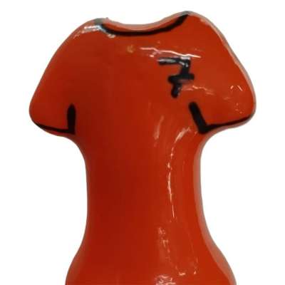CONDOMERIE - HANDPAINTED NOVELTY CONDOMS ORANGE SHIRT