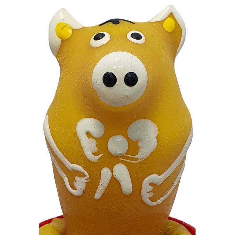 CONDOMERIE - HANDPAINTED NOVELTY CONDOMS PIG SITTING YELLOW CONDOMERIE - HANDPAINTED NOVELTY CONDOMS PIG SITTING YELLOW