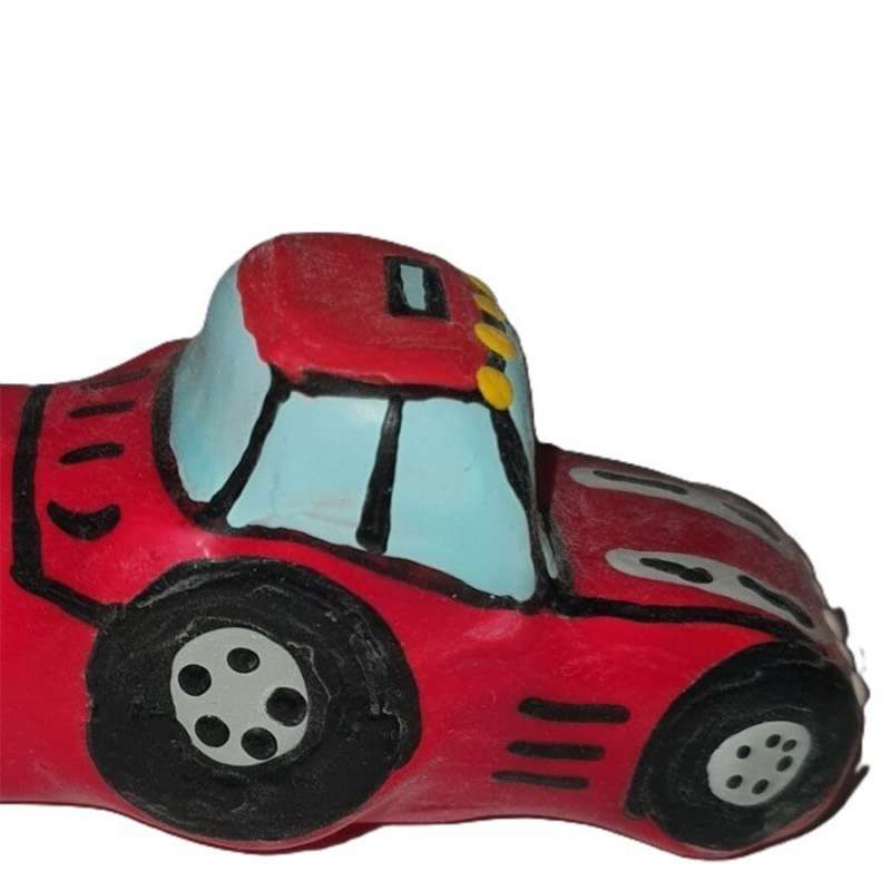 CONDOMERIE - HANDPAINTED NOVELTY CONDOMS TRACTOR RED XL