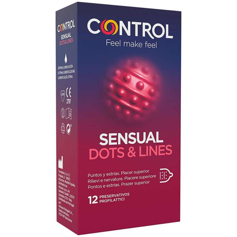 CONTROL - SENSUAL DOTS & LINES POINTS AND STRETCH MARKS 12 UNITS CONTROL - SENSUAL DOTS & LINES POINTS AND STRETCH MARKS 12 UNITS