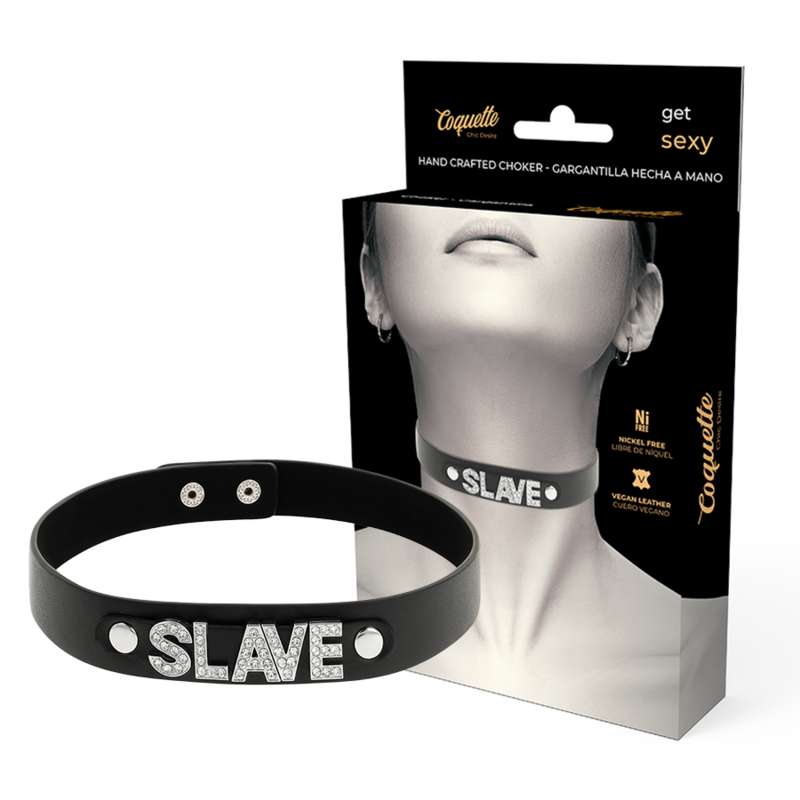 COQUETTE CHIC DESIRE - SLAVE VEGAN LEATHER CHOKER COQUETTE CHIC DESIRE - SLAVE VEGAN LEATHER CHOKER