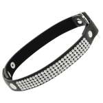 COQUETTE CHIC DESIRE - VEGAN LEATHER CHOKER WITH HEART