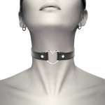 COQUETTE CHIC DESIRE - VEGAN LEATHER NECKLACE WOMAN HEART ACCESSORY