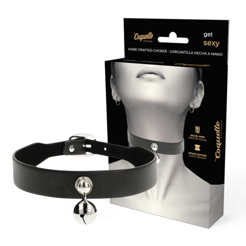 COQUETTE CHIC DESIRE - VEGAN LEATHER NECKLACE WOMAN RATTLE ACCESSORY COQUETTE CHIC DESIRE - VEGAN LEATHER NECKLACE WOMAN RATTLE ACCESSORY