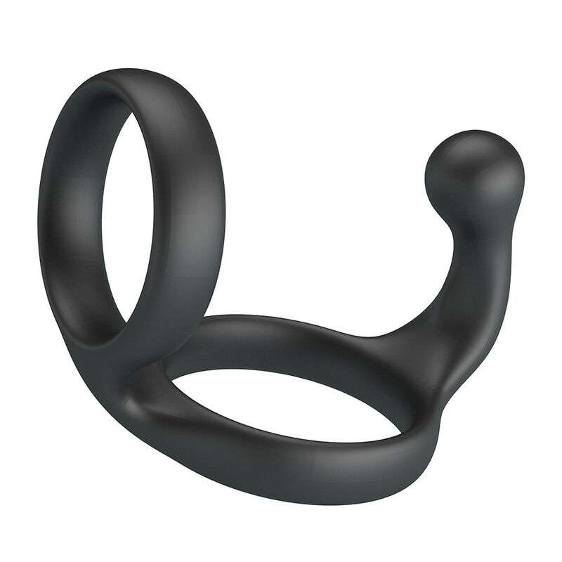 CRAZY BULL - FLORIAN DOUBLE COCK AND BALL RING BLACK CRAZY BULL - FLORIAN DOUBLE COCK AND BALL RING BLACK