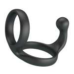 CRAZY BULL - FLORIAN DOUBLE COCK AND BALL RING BLACK