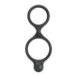 CRAZY BULL - FLORIAN DOUBLE COCK AND BALL RING BLACK